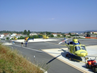 Helicópteros de INEM e ANPC